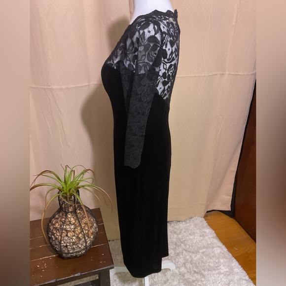 Eliza J Illusion Velvet Bodycon Dress - Picture 5 of 12